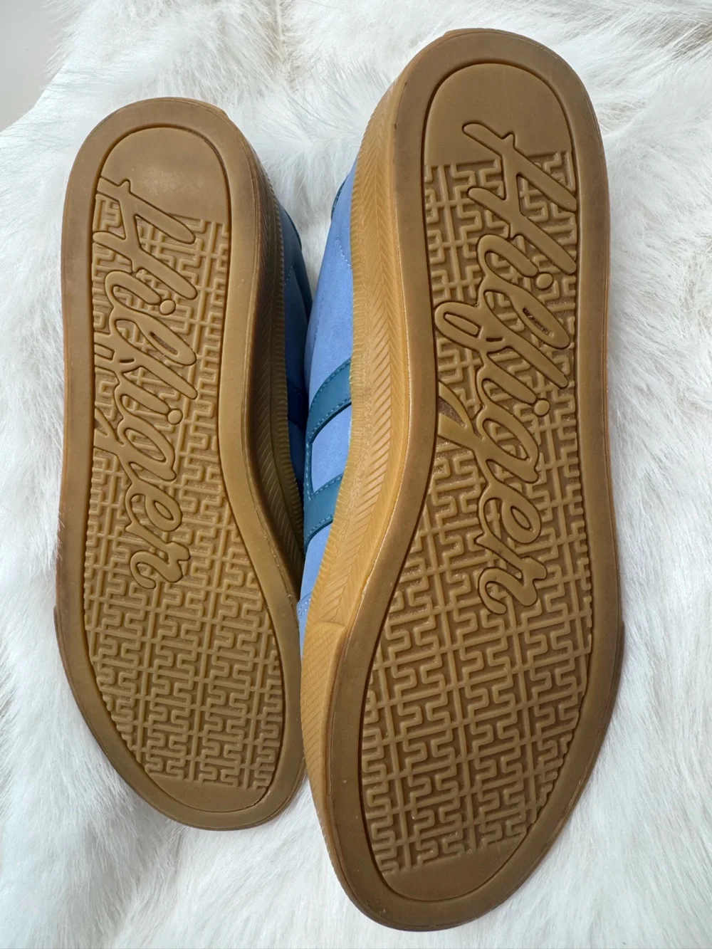 Tommy Hilfiger Sky Blue Lace-Up Sneakers with Gum Sole